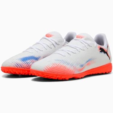 Imagem de Chuteira Society Puma Future 8 It Masculina - Branco e Laranja, 41