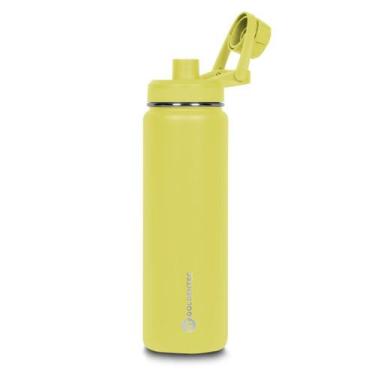 Imagem de Garrafa Térmica Inox Goldentec Termic 750ml Amarelo para bebidas quent