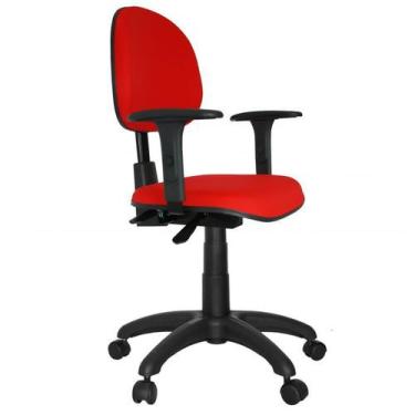 Imagem de Cadeira Ergonômica NR17 Tecido Vermelho - ULTRA Móveis - Ultra Móveis 