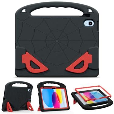Imagem de XunyLyee Capa infantil para iPad A16 11ª/10ª geração (modelo 2025/2022), capa de proteção contra quedas com protetor de tela EVA à prova de choque, preta