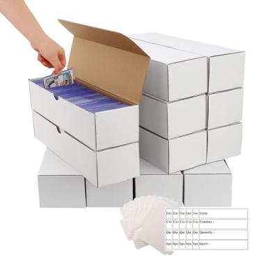 Imagem de BIU-BOOM caixa de cartão 9600 count-12pack, caixa de armazenamento de cartões colecionáveis ​​com 40 divisórias e 14 etiquetas, organizador de cartão, armazenamento de papelão ondulado, arma