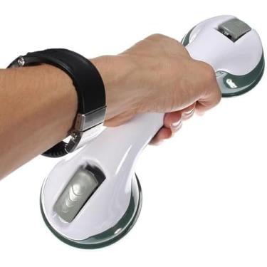 Imagem de Barra de Apoio Multiuso com Ventosa em Plástico - Segurança e Estabilidade sem Furos