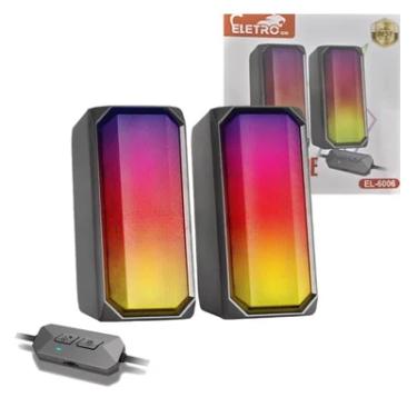 Imagem de Caixa De Som Alto Falante RGB Bluetooth 6w - Computador Notebook