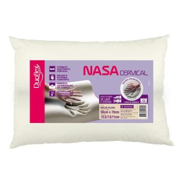 Imagem de Travesseiro Inteligente Duoflex Nasa Cervical 68cm Cor Branco