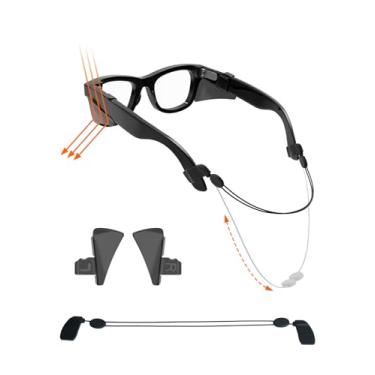 Imagem de Conjunto de acessórios para óculos inteligentes Ray-Ban Meta/Gen 2/Oakley Meta HSTN, 1 par de protetores laterais de óculos de segurança e 1 peça de alça ajustável compatível com óculos de sol Rayban