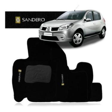Imagem de Jogo de Tapete Carpete Sandero 2007 a 2014 5pçs Automotivo Reforço PVC