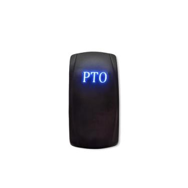 Imagem de Stark Industries Interruptor De Balancim Led Gravado A Laser Blue 5 Pinos, Luz Dupla, 20A, 12V, Liga/Desliga