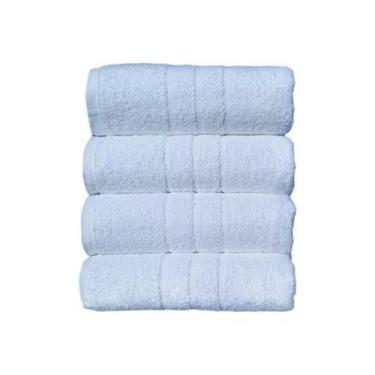 Imagem de Kit 4 Toalhas Rosto Branca 50x70cm Dubai Lufamar