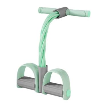 Imagem de Aymzbd Faixa Elástica de Resistência para Pedal, Corda Elástica com Alça, Equipamento para Puxar Pedal, Corda Elástica para Abdominais, Academia em Casa, Adu, Verde acinzentado