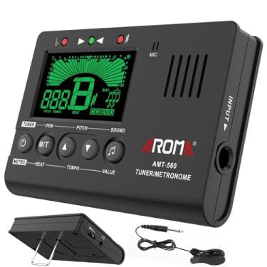Imagem de Gerador de tom de sintonizador de metrônomo digital, ferramenta musical Moreup 3 em 1 com microfone de encaixe de contato para violão, baixo, violino, ukulele, cromático, clarinete, flauta trompete