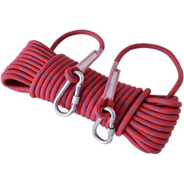 Imagem de Bluoa 8mm Corda De Escalada Ao Ar Livre Corda De Escalada Estática Para Equipamento De Escalada No Gelo De Fuga Pára-quedas De Resgate De Incêndio, Red, 8mm x 30m