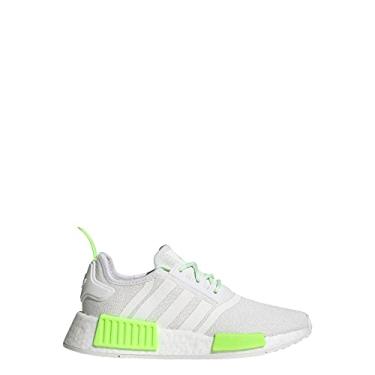 Imagem de adidas T nis infantil NMD_R1, Branco cristal/branco nuvem/sinal Gre, 5.5 Big Kid