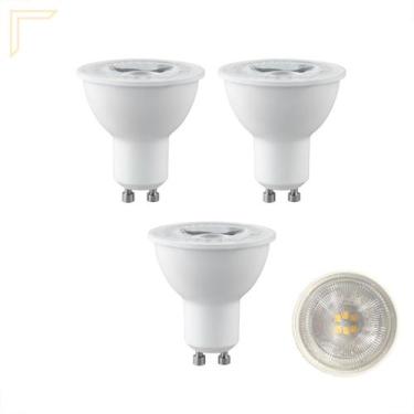 Imagem de 3 Lampada Dicroica De Led Neutro Mr16 GU10 6W 4000k Lup10 - Acende a L