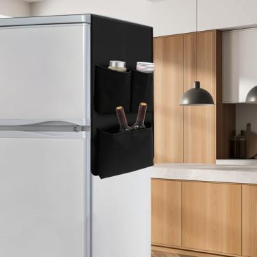 Imagem de Mini organizador de geladeira à prova d 'água armazenamento de geladeira durável organizador de geladeira fácil de instalar mini organizador de geladeira com 11 bolsos para geladeira casa dormitório