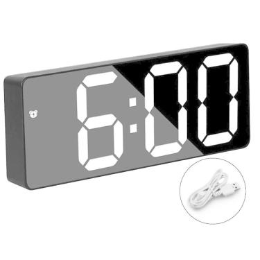 Imagem de Relógio De Mesa Digital Led Cama Cabeceira Design Elegante