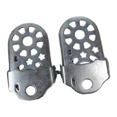 Imagem de oshhni Apoios de pé traseiros universais para bicicleta, dobráveis, de metal, peças de reparo com arruela de pressão, 11,3 x 6,7 cm