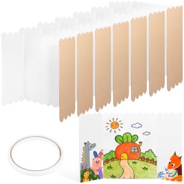 Imagem de 8 quadros de pôster com três dobras de 30,5 x 38 cm, fitas dupla face e papelão, placa de apresentação ondulada para projetos divertidos na escola, exposições e negócios