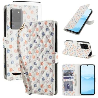 Imagem de Asuwish Capa de celular para Samsung Galaxy S20 Ultra 5G carteira celular com protetor de tela de vidro temperado porta-cartões de flores S20ultra 20S S 20 A20 S2O 20ultra G5 mulheres homens flores