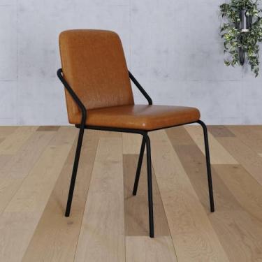 Imagem de Conjunto 2 Cadeiras de Jantar Bloom Revestimento Sintético Est.Preta -