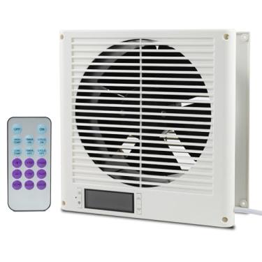 Imagem de Ventilador de ventilação de 20 cm para sala com controle remoto, ventiladores de saída de ar bidirecionais com motor EC, ventilador de transferência de ar reversível silencioso através da parede