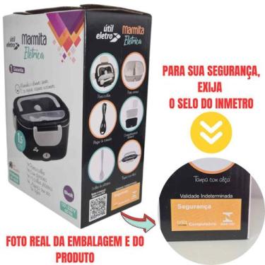 Imagem de Marmita Térmica Elétrica 110V e 220V Bivolt aquecedora de alimentos Fi