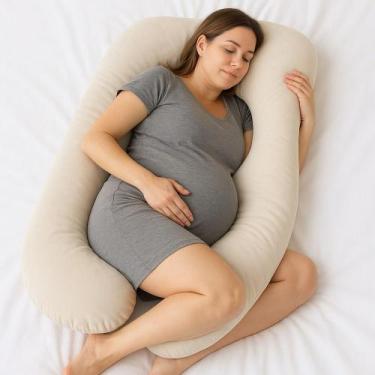 Imagem de Almofada Travesseiro de Corpo Gestante Relaxante Isa Grande Macia Velu
