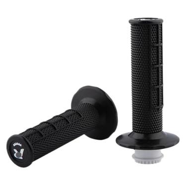 Imagem de Punhos de motocicleta 7/20.3 cm 22 mm com a câmera de encaixe, guidão de bicicleta suja compatível com 125-500 SX SXF EXC EXCF XC XCF (R Preto)