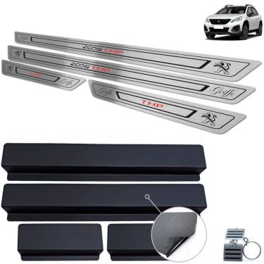 Imagem de Soleira Peugeot 2008 Griffe Thp 2020 2021 Preto Baixo Relevo