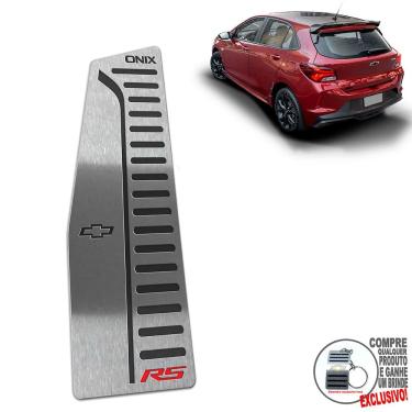 Imagem de Descanso de Pé Aço Inox Chevrolet Onix RS Preto