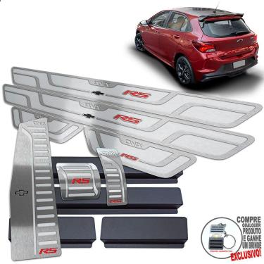 Imagem de Descanso Pedaleira Automátic Soleira Chevrolet Onix RS Prata