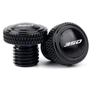 Imagem de BYYINGSUS Espelhos de motocicleta com parafusos de plugue de furo compatível com Forza750 NSS 750 FO&RZA 350 NSS350 FO&RZA 250 300 capa de furo CNC (novo preto-350)