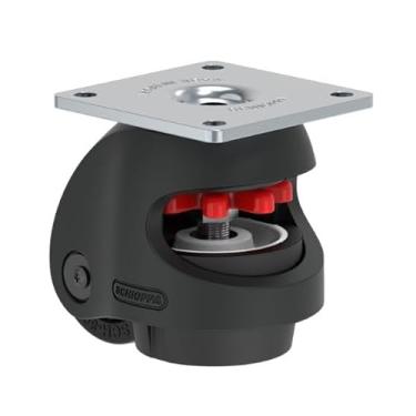 Imagem de Rodízios de elevação com pé nivelador com placa 150 kg