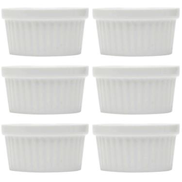 Imagem de Conjunto de 6 Ramequins Classic de Porcelana 75ml - Lyor