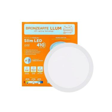 Imagem de Painel de Embutir Slim LED Redondo 6W 4000K Bivolt 12X12 Llum Bronzear