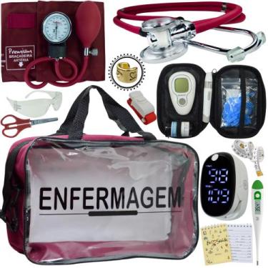 Imagem de Kit Enfermagem Premium Basico - Love Saude, VINHO TRANSPARENTE PREMIUM