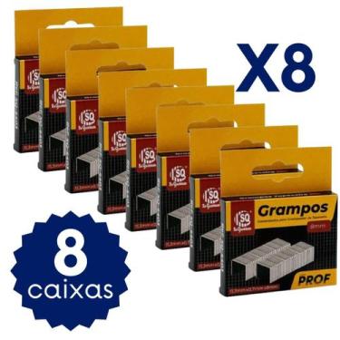 Imagem de Grampo Tapeceiro 8 mm Tipo 53 8.000 peças de Aço Galvanizado para Esto