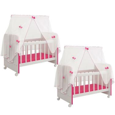 Imagem de Kit 02 Berços Para Boneca Magia Brinquedo Infantil Criança - Lyam Deco