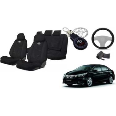 Imagem de Kit Personalizado Tecido Capas Corolla 13-21 + Volante + Chaveiro - Ir