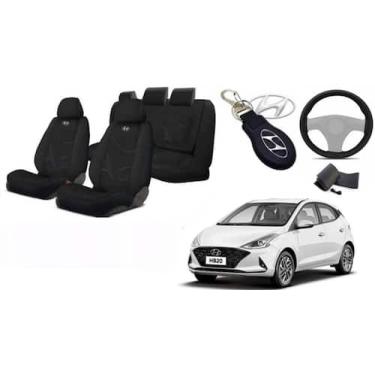 Imagem de Combo Capas Elegância HB20 18-24 +(Capa Volante) + Chaveiro - Ferro Te