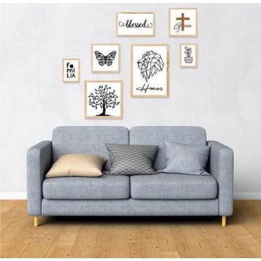 Imagem de Composição de Quadros Decorativos Blessed - 7 Peças - Arks Presentes