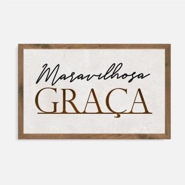 Imagem de Quadro Rústico Maravilhosa Graça - Artesanato em Madeira - Arks Presen