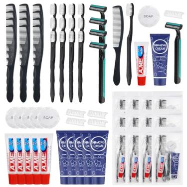 Imagem de Kits de Higiene Pessoal Descartáveis, Pacotes de Cuidados Higiênicos 6 em 1 Tamanho de Viagem em Massa, Essenciais Homens Mulheres Conjunto de Artigos de Higiene Pessoais Embrulhados Individualmente