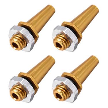 Imagem de uxcell Suporte de antena RC, rosca M6, liga de alumínio, para barco RC dourado, 4 peças