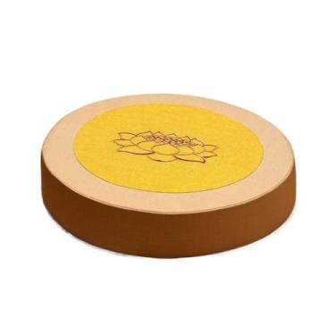 Imagem de pufe Travesseiro de chão lótus chinês para ioga, almofada oração, travesseiro redondo meditação para sentar no, do salão Buda(Beige,50cm)
