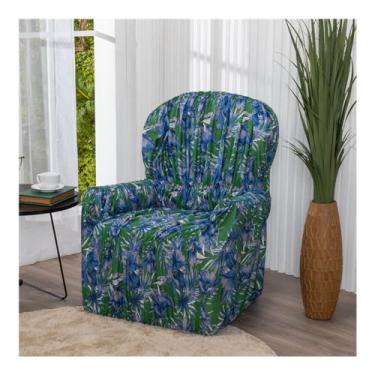 Imagem de Capa De Poltrona Estampada do Papai Avulsa Malha Gel Elasticada (Floral Verde)