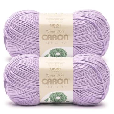 Imagem de Caron Fio lilás Simply Me Dusted - pacote com 2 unidades de 160 g - 62% acrílico, 20% nylon, 18% lã - nº 5 volumoso - 197 jardas - tricô/crochê