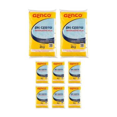 Imagem de Kit 8 Ph Certo Elevador Alcalinizante Piscinas 2kg - Genco