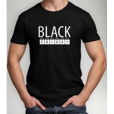 Imagem de Camiseta Camisa Feminina Masculina Algodão Uniforme Black Friday Para 