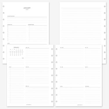 Imagem de MAY PAPER CO. 2026 Classic Happy Planner Week on Two Pages Weekly Planner Insert Agenda Refil para 9-Discs Classic HP Notebook 19 x 23 cm (Horizontal com tarefas de corrida)