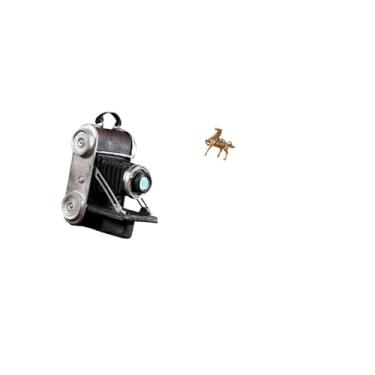 Imagem de Fenteer Estátua de Cavalo com Câmera, Modelo de Ornamento de Resina, Estatuetas de Cavalo Vintage Exclusivas, Adereço Decorativo para Armários, Mesa, Escritór